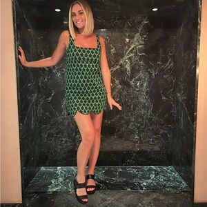 Zara Green and Black Mini Dress.